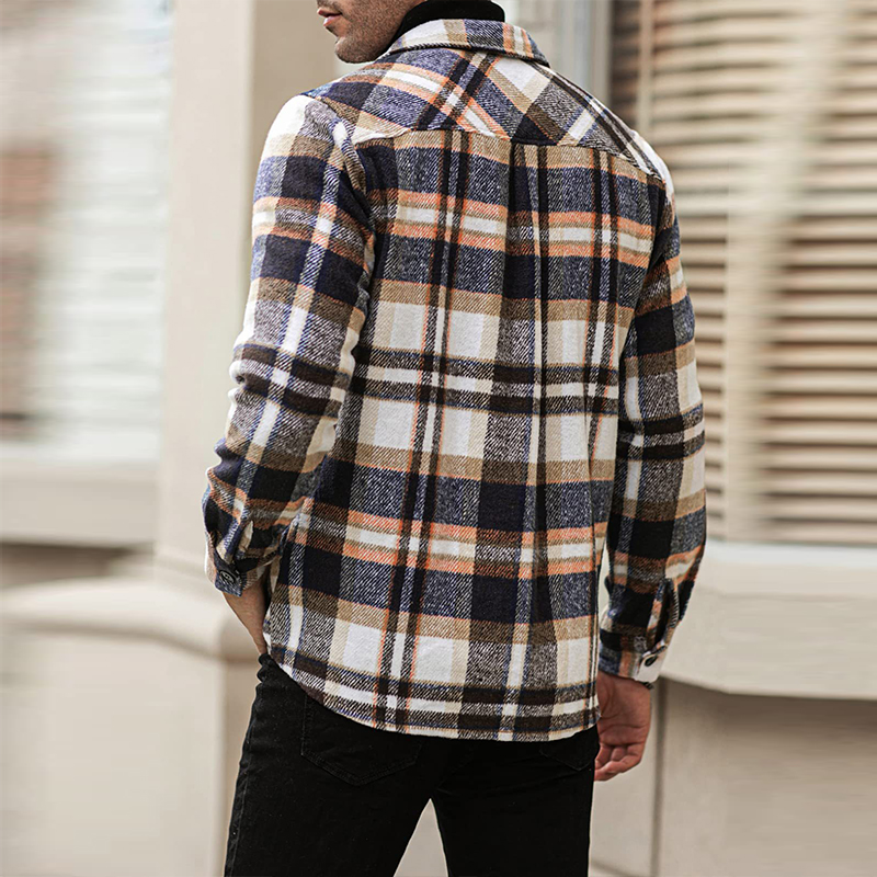 Thin Plaid Shirt Jacket