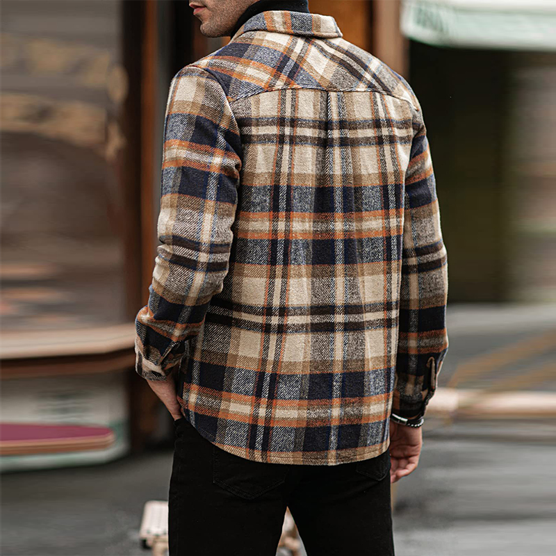 Thin Plaid Shirt Jacket