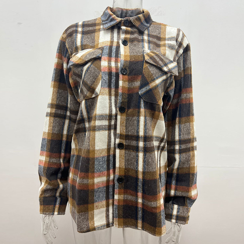 Thin Plaid Shirt Jacket