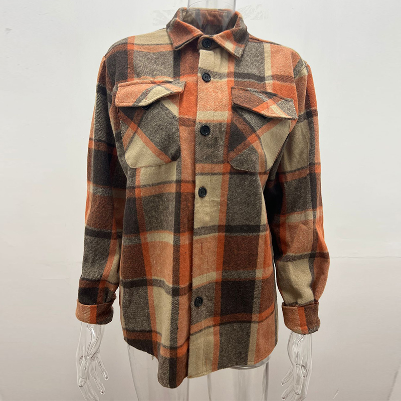 Thin Plaid Shirt Jacket