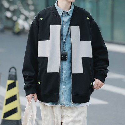 Retro Patchwork Baseball Jacket