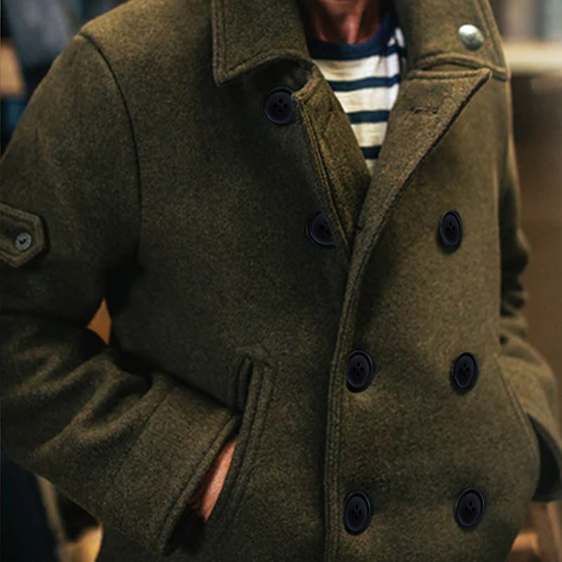 Fashionable Solid Color Woolen Jacket
