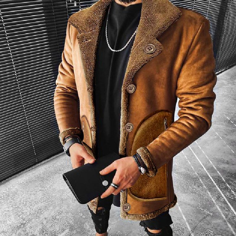Leather Thickened Long Jacket