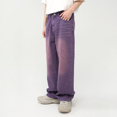 Simple Straight Purple Jeans