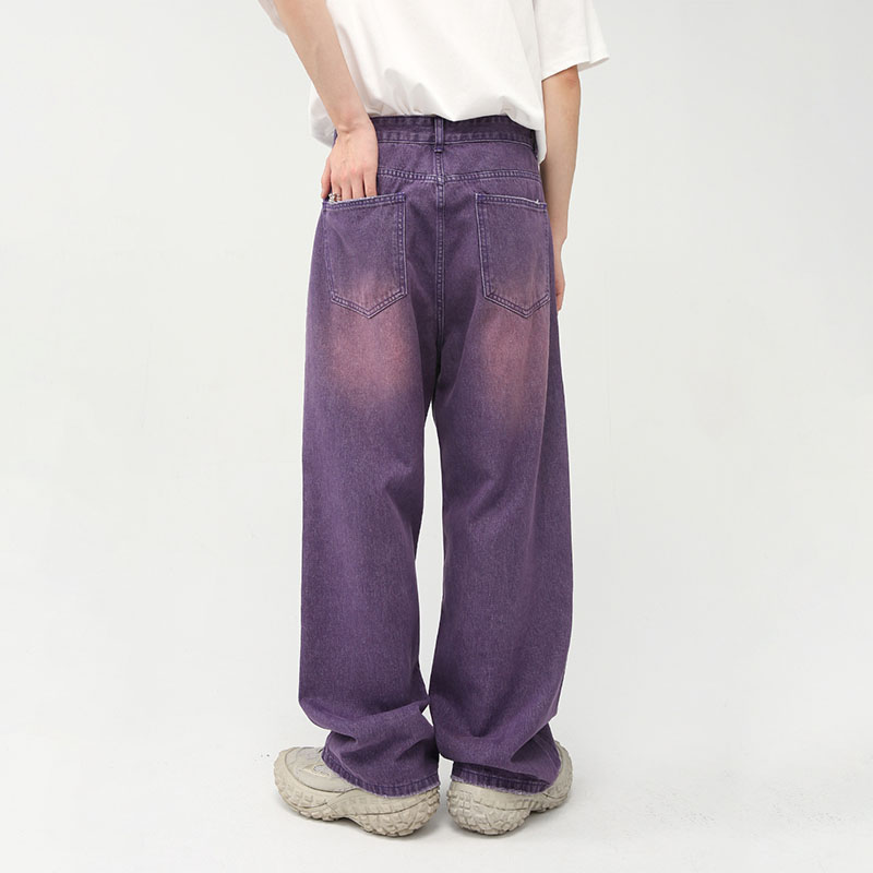 Simple Straight Purple Jeans