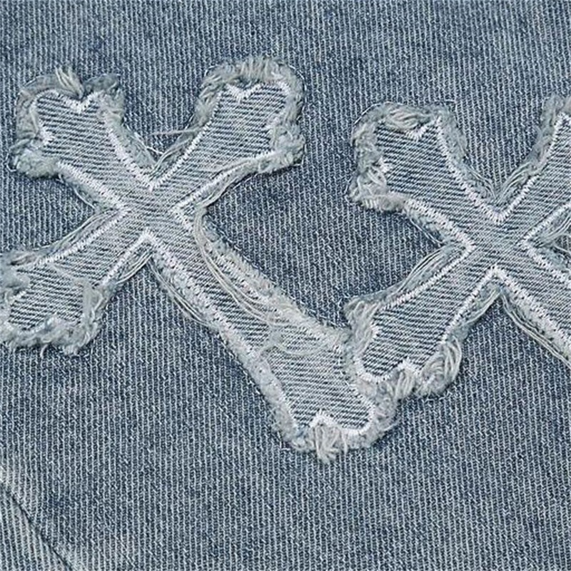 Unisex Cross Patch Jeans