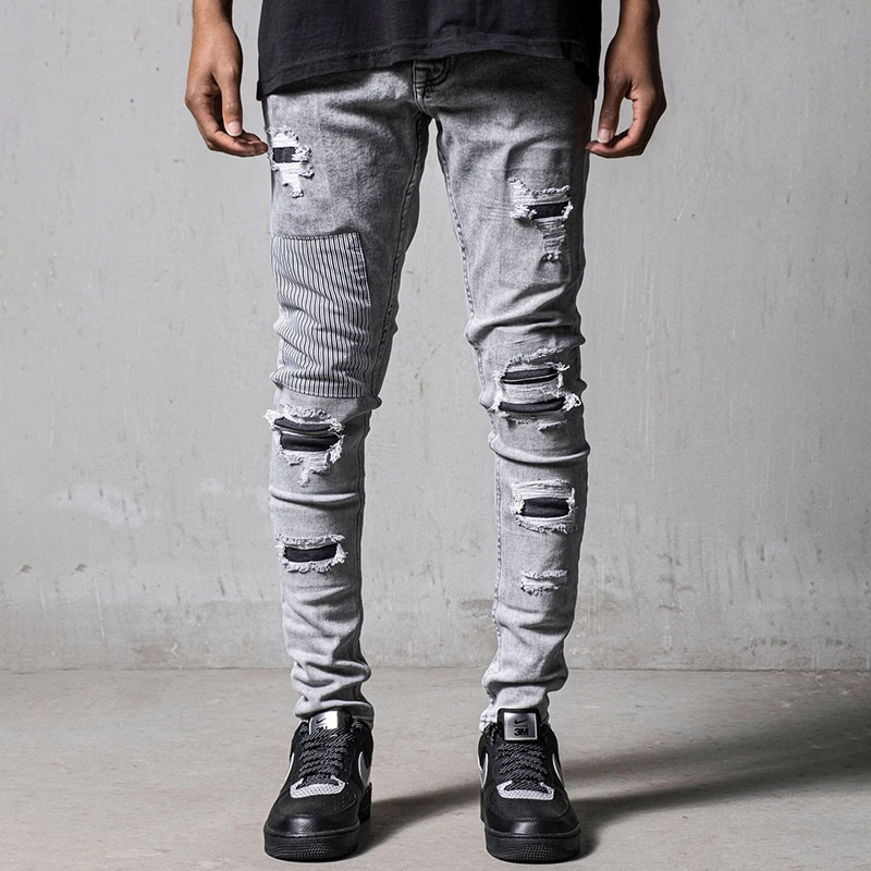 Skinny Fit Ripped Jeans