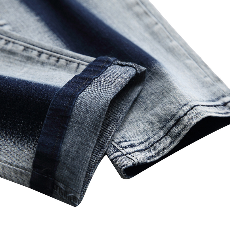 Simple Embroidered Slim Denim Jeans