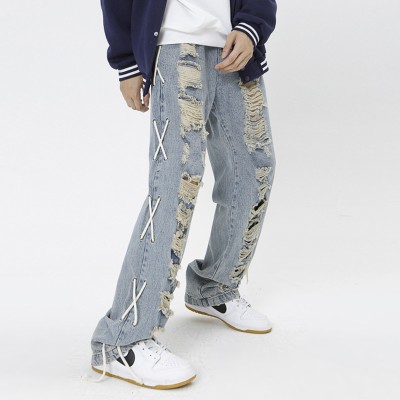 Street Vintage Washed Ripped Jeans