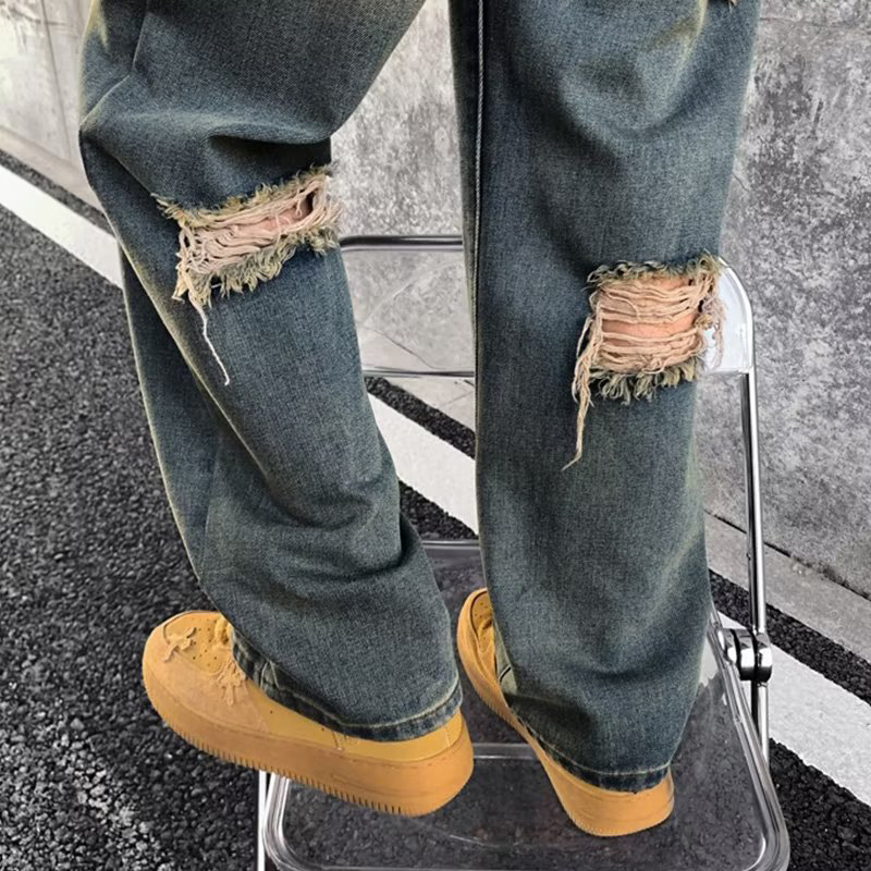 Zip Wash Trendy Straight Jeans