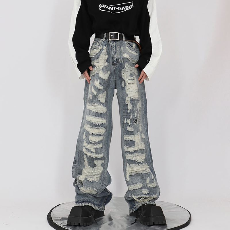 Vintage Street Loose Straight Jeans