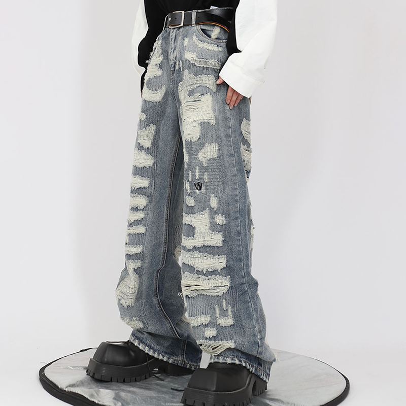 Vintage Street Loose Straight Jeans