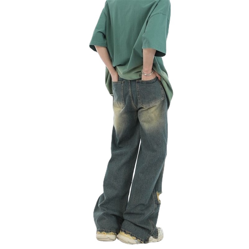 Ripped Contrast Unisex Street Jeans