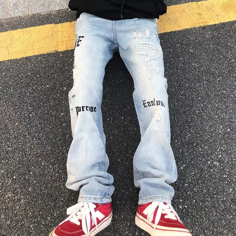 Street Hip Hop Washed Fashion Jeans