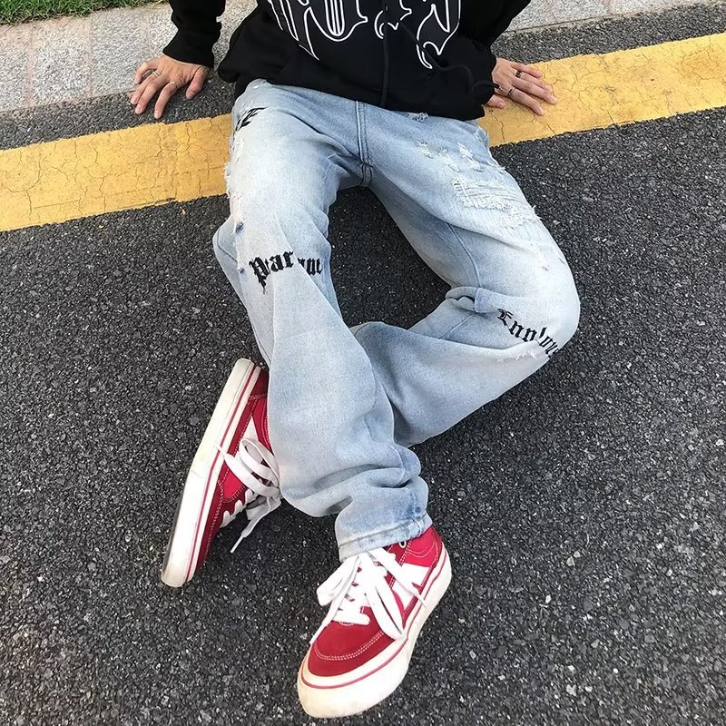 Street Hip Hop Washed Fashion Jeans