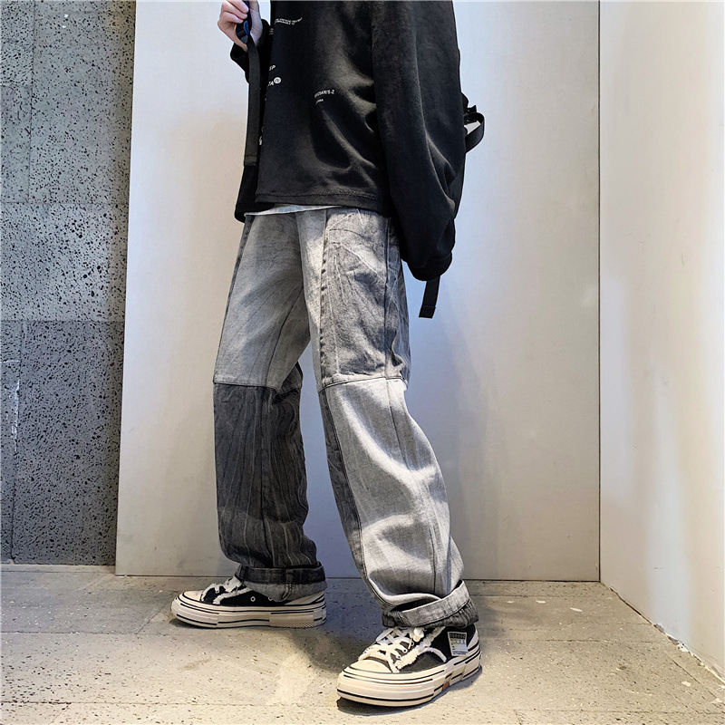 Street Straight Paneled Jeans
