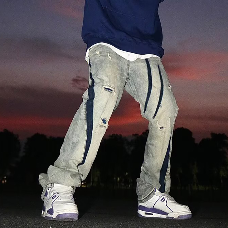 Distressed Ripped Street Jeans