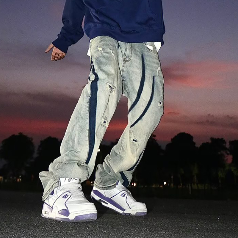 Distressed Ripped Street Jeans