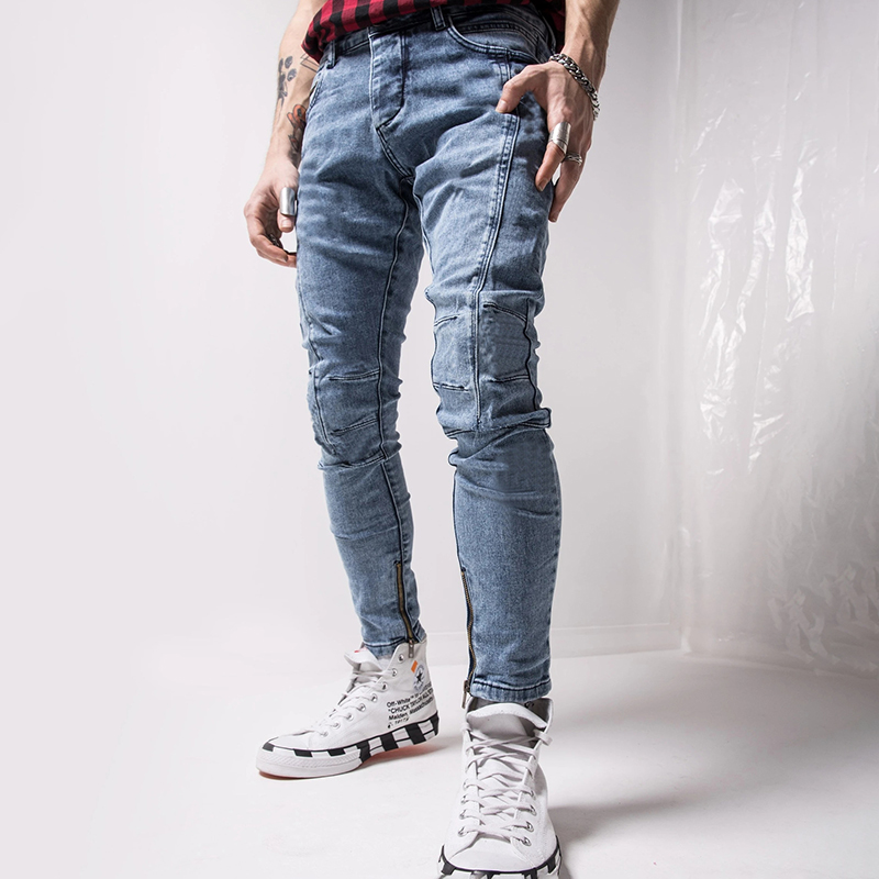 Solid Color Skinny Fit Jeans