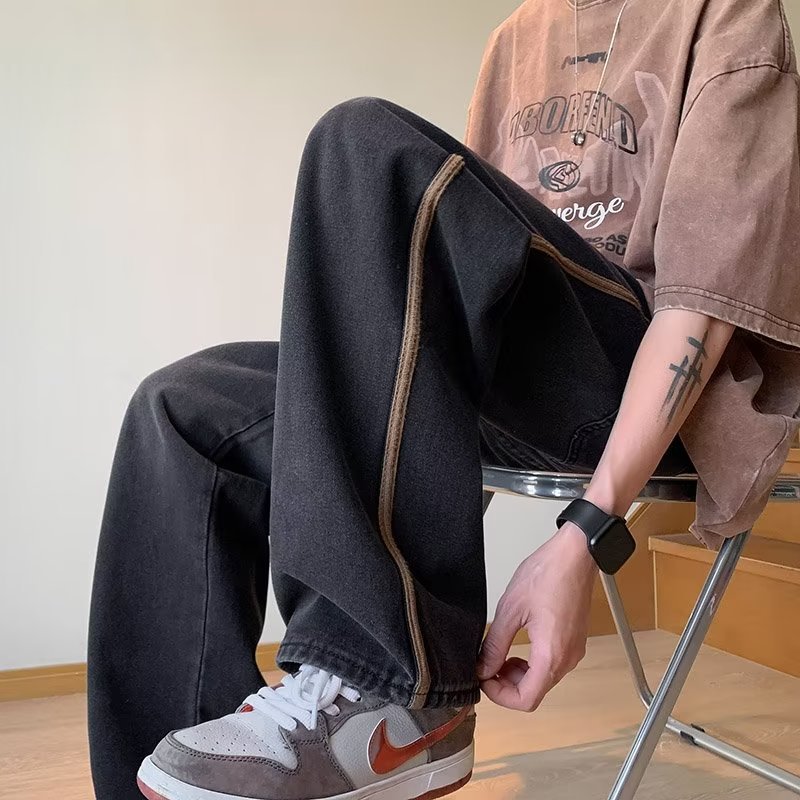 Retro High Quality Drawstring Jeans