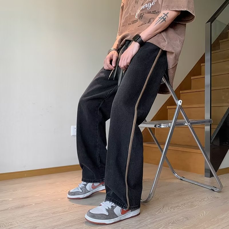 Retro High Quality Drawstring Jeans