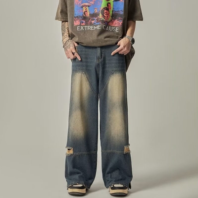Vintage Distressed Hip Hop Jeans