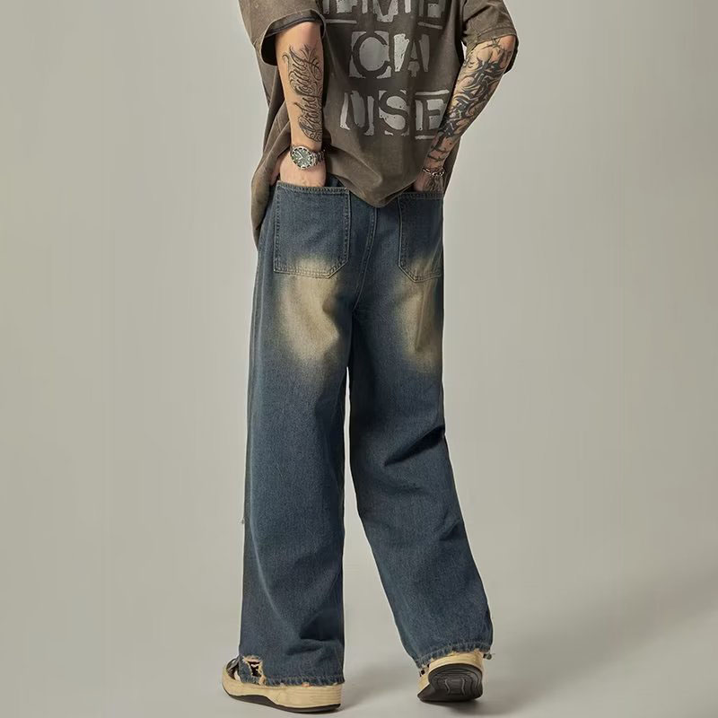 Vintage Distressed Hip Hop Jeans