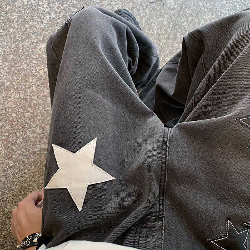 Star Embroidered Jeans