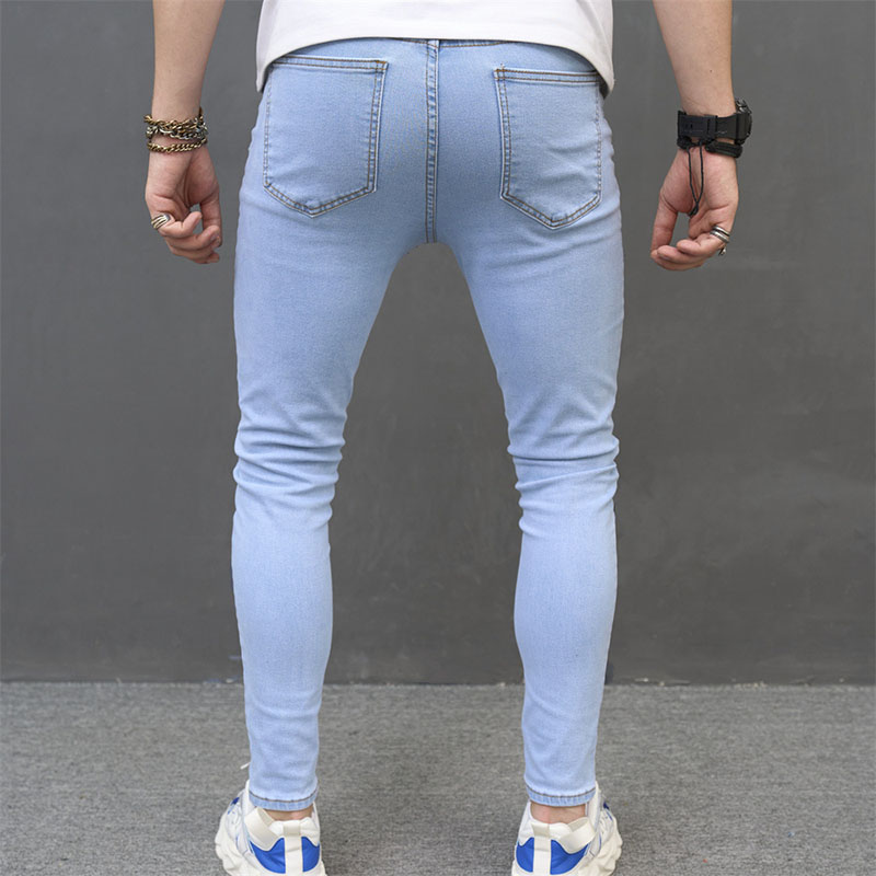 Light Blue Patch Skinny Jeans