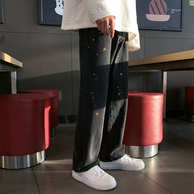 Lacquer Splatter Stars Embroidered Jeans