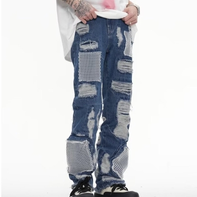 Street Ripped Hip Hop Jeans