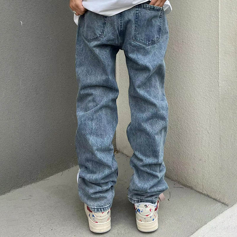 Ripped Patch Sunflower Embroidered Jeans Helloice Apparel