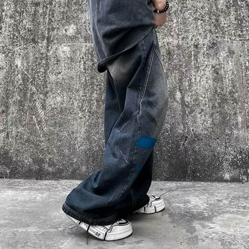 Straight Distressed Gradient Jeans Straight Distressed Gradient Jeans