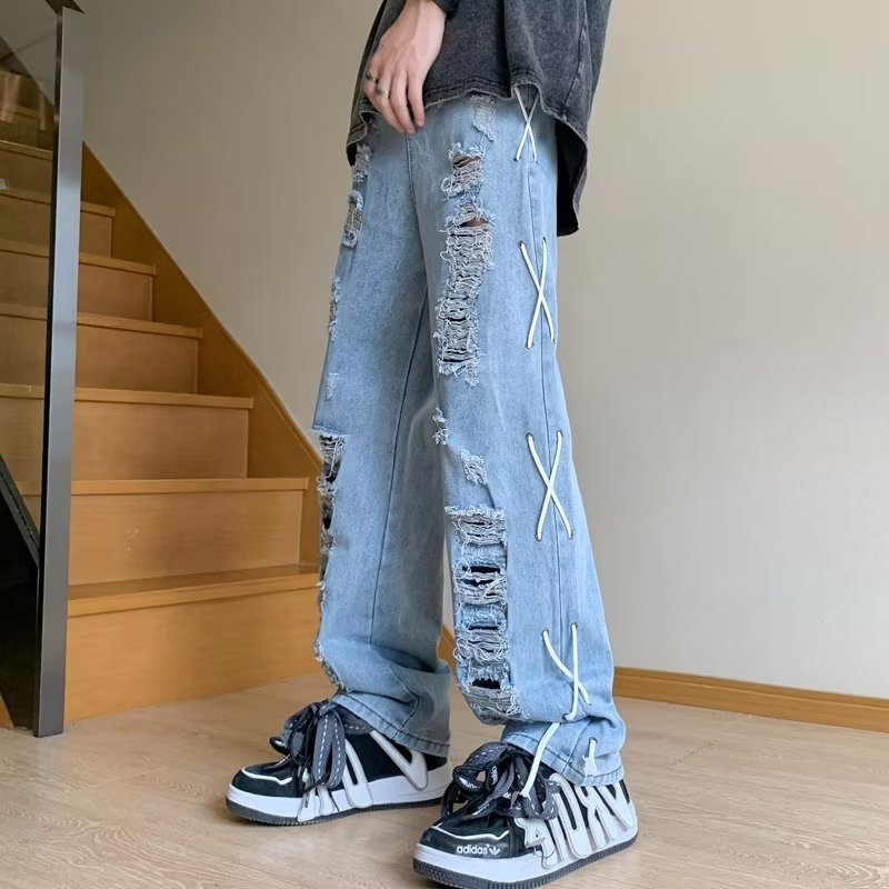 Vibe Slit Ripped Jeans