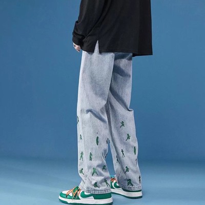 Street Kung Fu Embroidery Jeans