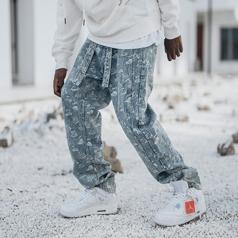 Hip Hop Washed Vintage Jeans