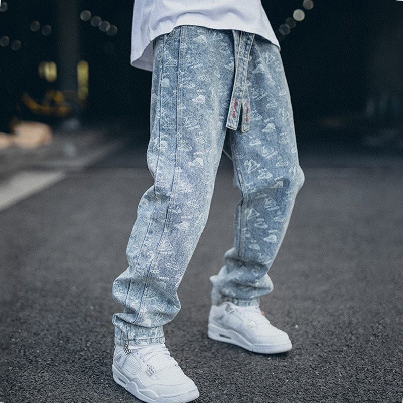 Hip Hop Washed Vintage Jeans