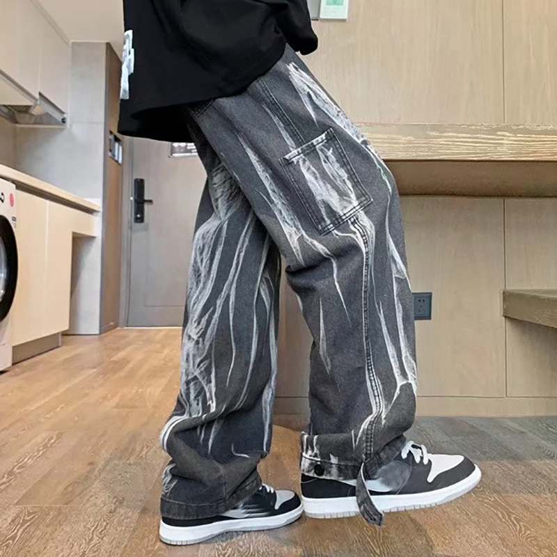 Trendy Retro Tie Dye Jeans