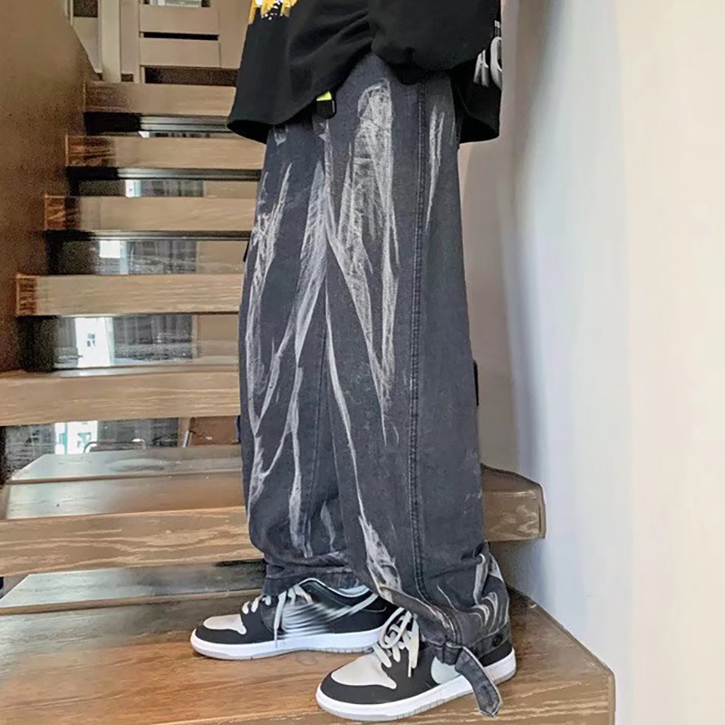 Trendy Retro Tie Dye Jeans