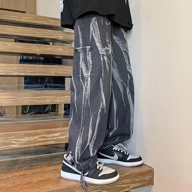 Trendy Retro Tie Dye Jeans