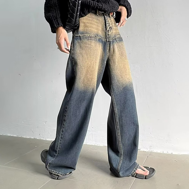 Retro Patchwork Street Jeans