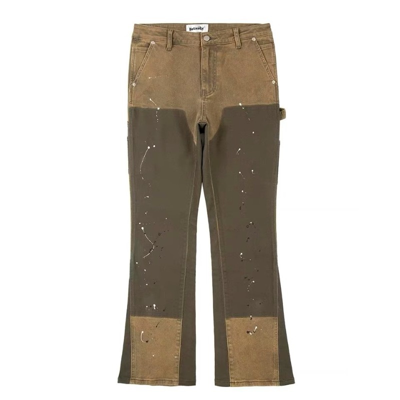 Retro Wasteland Distressed Vibe Flared Jeans