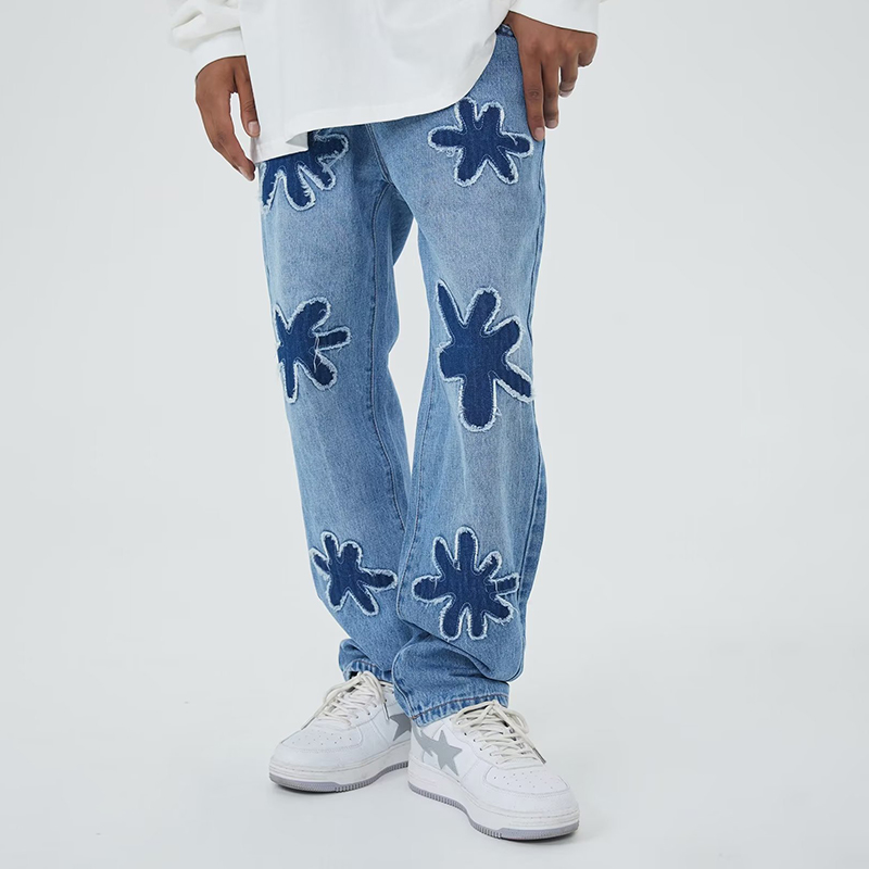 Hip Hop Retro Patch Jeans