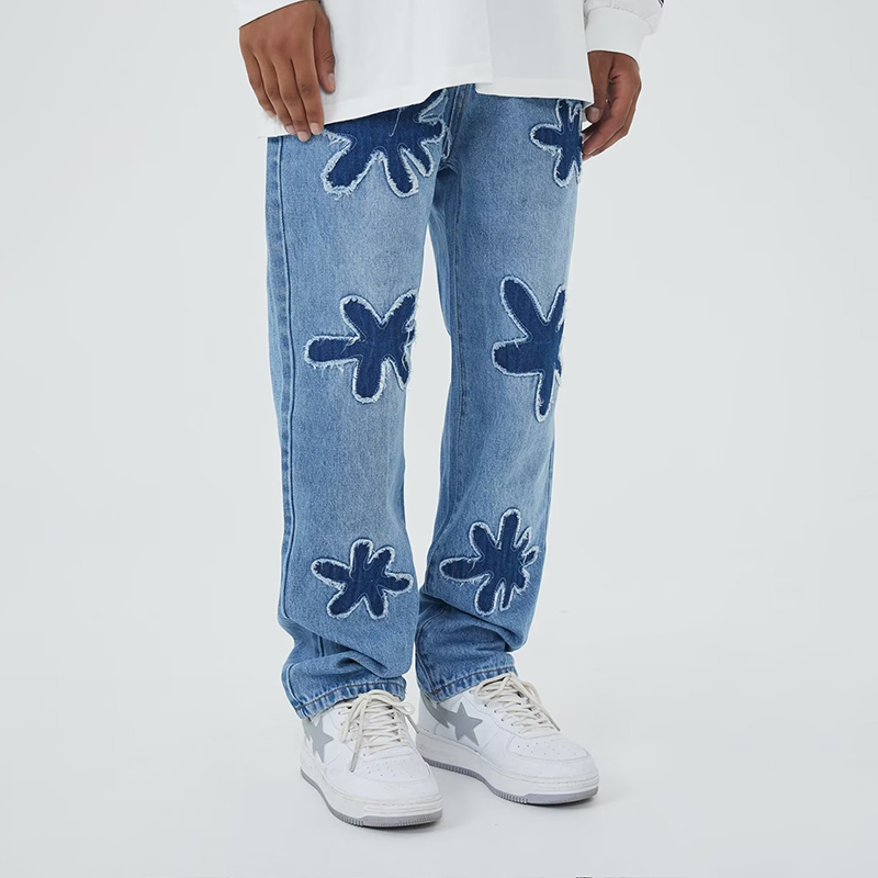 Hip Hop Retro Patch Jeans