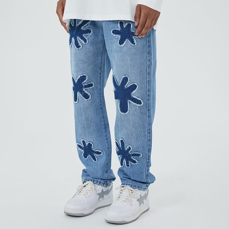 Hip Hop Retro Patch Jeans