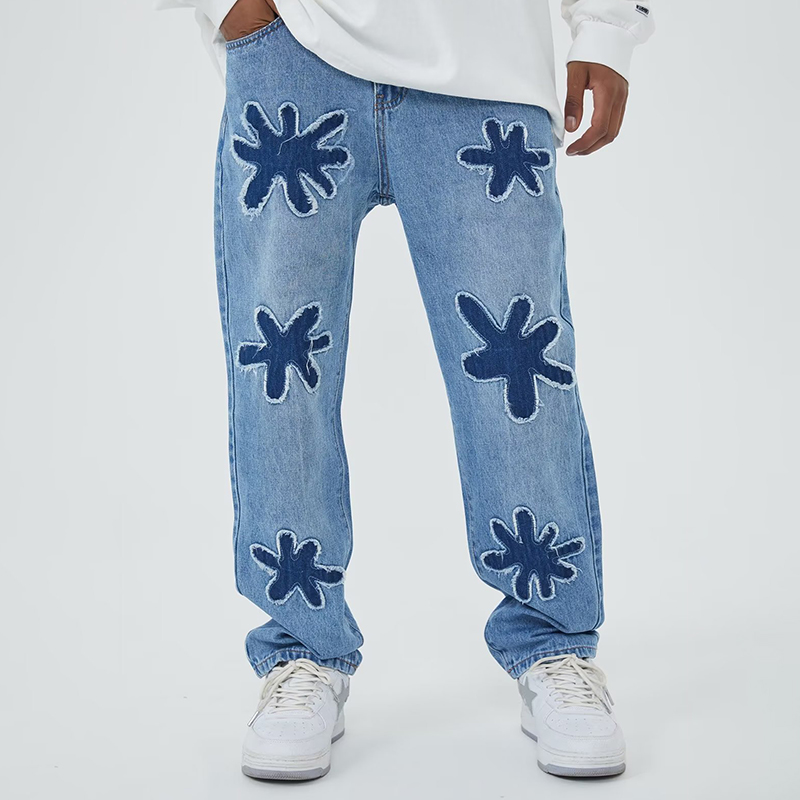 Hip Hop Retro Patch Jeans