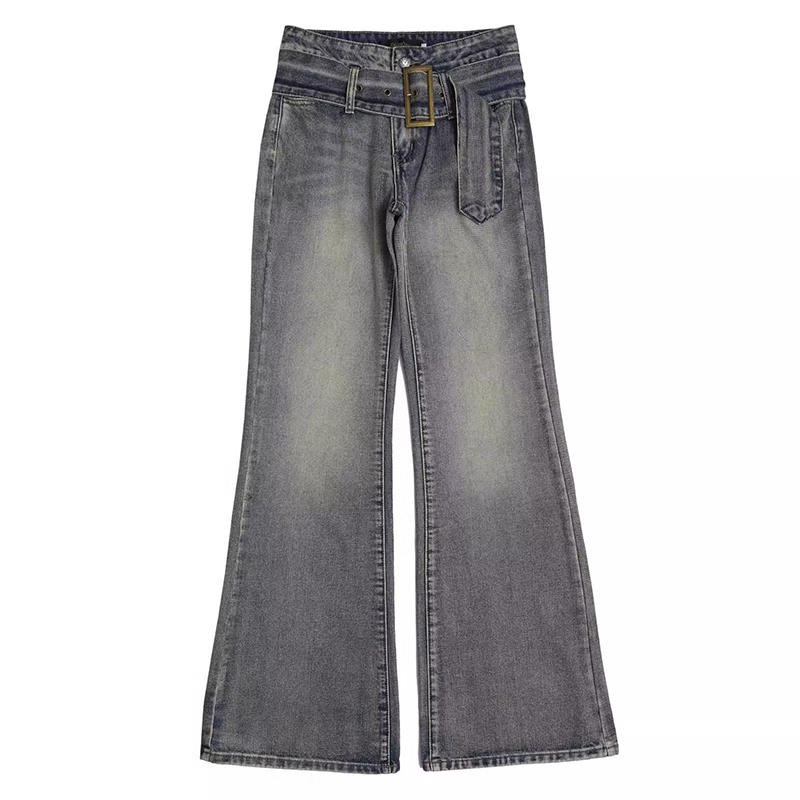 Street Retro Straight Bootcut Jeans