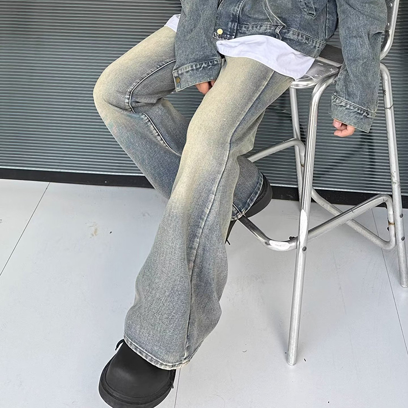 Street Retro Straight Bootcut Jeans