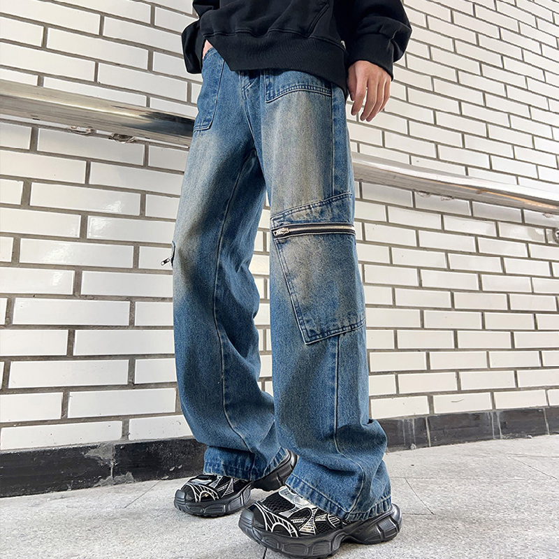 Wide Leg Pocket Jeans