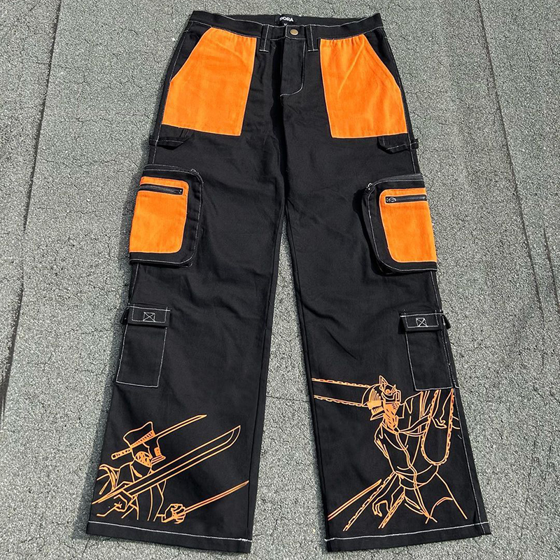 Y2K Street Retro Hip Hop Printed Jeans